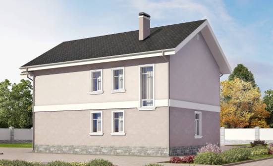 170-008-П Проект двухэтажного дома, недорогой дом из пеноблока Астрахань | Проекты домов от House Expert