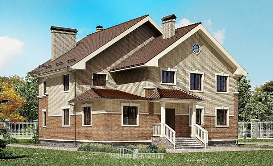 300-004-Л Проект двухэтажного дома, огромный загородный дом из поризованных блоков Ахтубинск | Проекты домов от House Expert