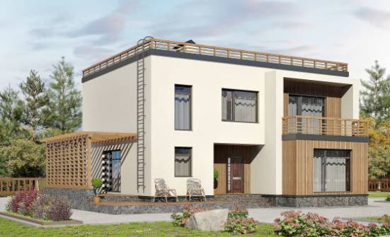 215-002-Л Проект двухэтажного дома, красивый коттедж из газобетона Ахтубинск | Проекты домов от House Expert