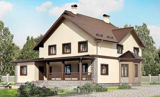 265-003-Л Проект двухэтажного дома, огромный дом из арболита Ахтубинск | Проекты домов от House Expert