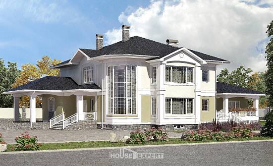 620-001-Л Проект трехэтажного дома, гараж, красивый дом из газобетона Астрахань | Проекты домов от House Expert