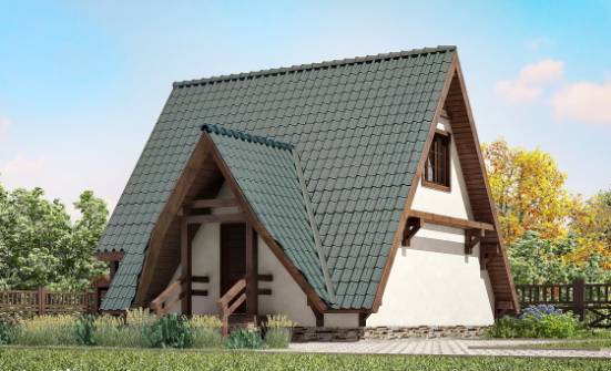 070-003-П Проект двухэтажного дома мансардный этаж, компактный домик из дерева Ахтубинск | Проекты домов от House Expert