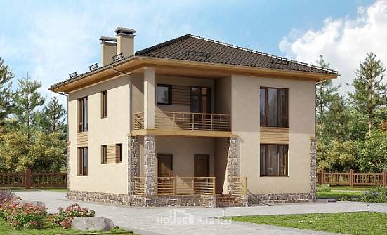 170-005-Л Проект двухэтажного дома, доступный дом из блока Астрахань | Проекты домов от House Expert