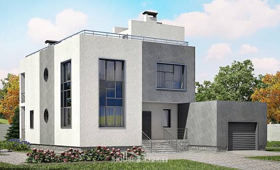 255-001-П Проект двухэтажного дома, гараж, просторный коттедж из керамзитобетонных блоков Ахтубинск | Проекты домов от House Expert
