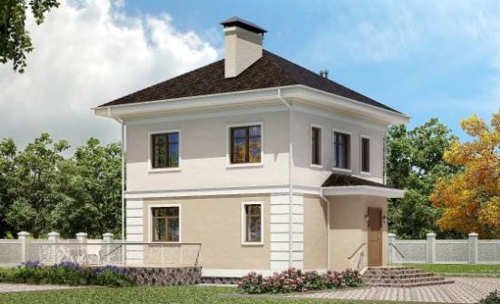 090-003-Л Проект двухэтажного дома, простой коттедж из газобетона Астрахань | Проекты домов от House Expert
