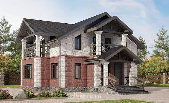 160-014-Л Проект двухэтажного дома, недорогой домик из твинблока Ахтубинск | Проекты домов от House Expert