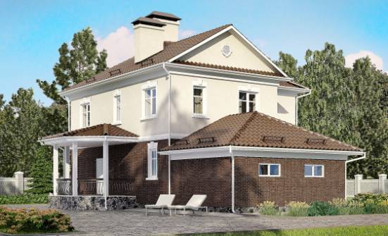 190-002-Л Проект двухэтажного дома, гараж, современный коттедж из бризолита Астрахань | Проекты домов от House Expert