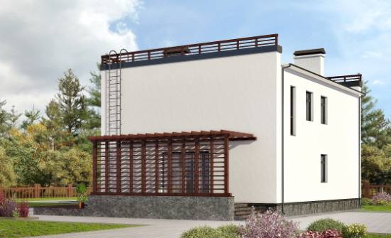 215-002-П Проект двухэтажного дома, просторный коттедж из поризованных блоков Ахтубинск | Проекты домов от House Expert