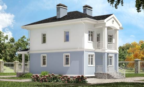 120-001-П Проект двухэтажного дома, классический дом из поризованных блоков Астрахань | Проекты домов от House Expert