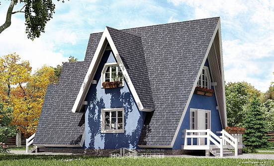100-002-П Проект двухэтажного дома с мансардой, классический дом из дерева Астрахань | Проекты домов от House Expert