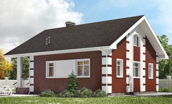 115-001-П Проект двухэтажного дома с мансардой, уютный дом из пеноблока Астрахань | Проекты домов от House Expert