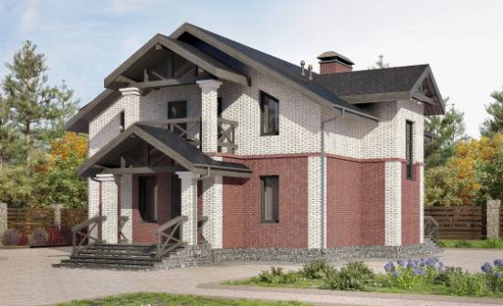 160-014-Л Проект двухэтажного дома, недорогой домик из твинблока Ахтубинск | Проекты домов от House Expert