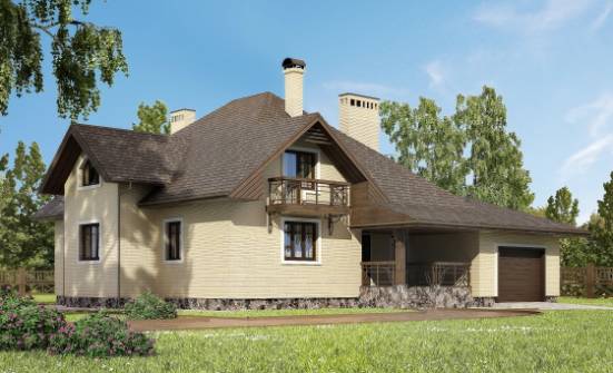 275-003-П Проект двухэтажного дома мансардой и гаражом, уютный домик из кирпича Ахтубинск | Проекты домов от House Expert