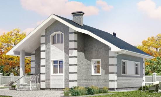 115-001-Л Проект двухэтажного дома мансардой, уютный загородный дом из твинблока Ахтубинск | Проекты домов от House Expert