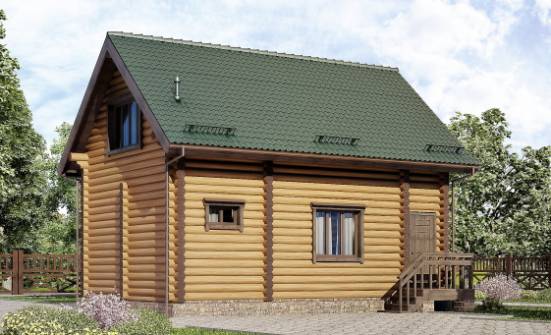 080-003-П Проект двухэтажного дома с мансардой, бюджетный загородный дом из дерева Ахтубинск | Проекты домов от House Expert