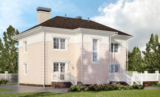 155-005-Л Проект двухэтажного дома, экономичный коттедж из арболита Ахтубинск | Проекты домов от House Expert
