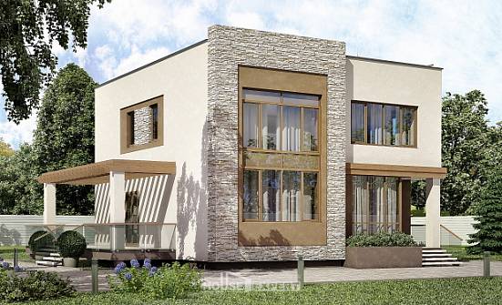 185-001-П Проект двухэтажного дома, уютный дом из арболита Астрахань | Проекты домов от House Expert