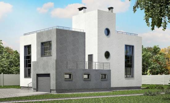 255-001-П Проект двухэтажного дома, гараж, просторный коттедж из керамзитобетонных блоков Ахтубинск | Проекты домов от House Expert