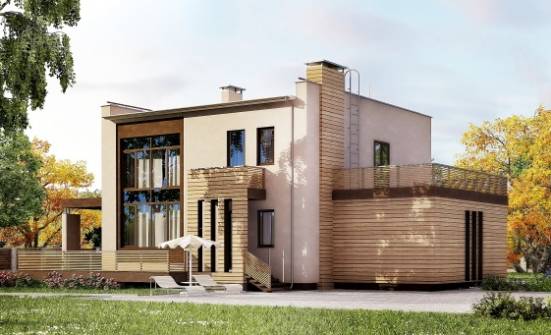 220-003-Л Проект двухэтажного дома, гараж, красивый дом из газобетона Астрахань | Проекты домов от House Expert