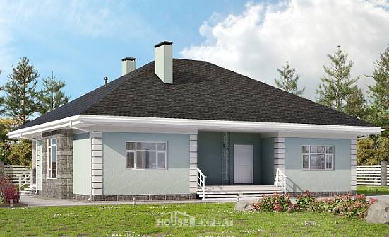 135-003-Л Проект одноэтажного дома, современный загородный дом из газобетона Ахтубинск | Проекты домов от House Expert