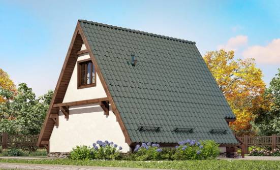 070-003-П Проект двухэтажного дома мансардный этаж, компактный домик из дерева Ахтубинск | Проекты домов от House Expert