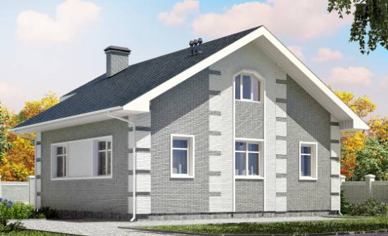 115-001-Л Проект двухэтажного дома мансардой, уютный загородный дом из твинблока Ахтубинск | Проекты домов от House Expert