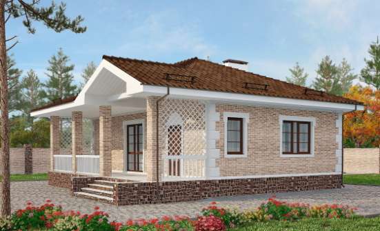 065-002-П Проект бани из кирпича Ахтубинск | Проекты одноэтажных домов от House Expert