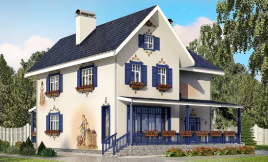 180-003-П Проект двухэтажного дома, современный загородный дом из кирпича Ахтубинск | Проекты домов от House Expert