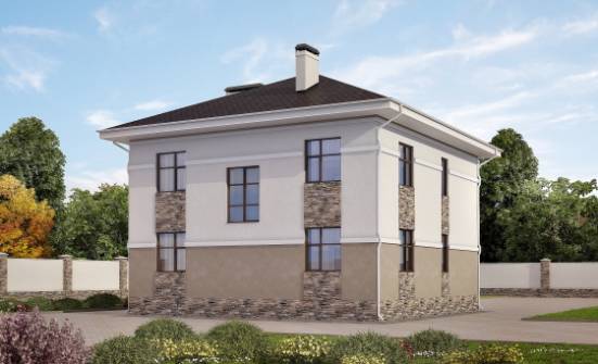 150-014-П Проект двухэтажного дома, недорогой загородный дом из пеноблока Астрахань | Проекты домов от House Expert