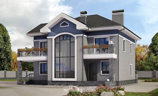 200-006-Л Проект двухэтажного дома, уютный загородный дом из кирпича Астрахань | Проекты домов от House Expert