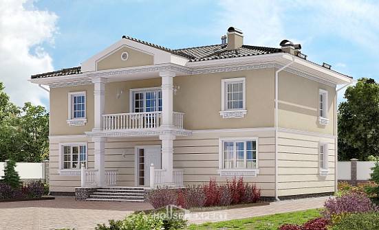 210-005-Л Проект двухэтажного дома, современный коттедж из газобетона Астрахань | Проекты домов от House Expert