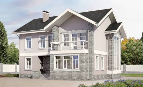 170-008-П Проект двухэтажного дома, недорогой дом из пеноблока Астрахань | Проекты домов от House Expert