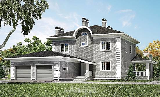 245-004-Л Проект двухэтажного дома, гараж, классический коттедж из кирпича Ахтубинск | Проекты домов от House Expert