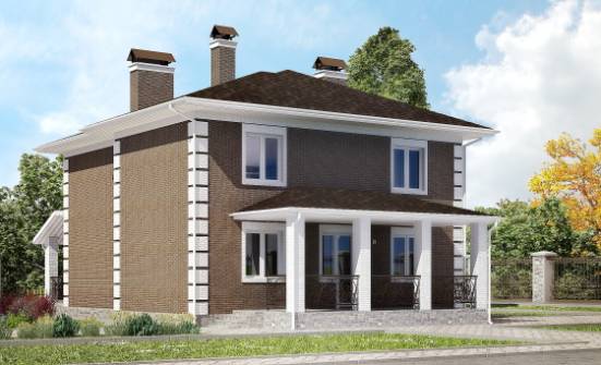 185-002-П Проект двухэтажного дома, недорогой дом из бризолита Ахтубинск | Проекты домов от House Expert