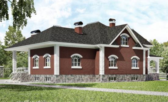 600-001-П Проект трехэтажного дома с мансардным этажом и гаражом, просторный домик из твинблока Ахтубинск | Проекты домов от House Expert