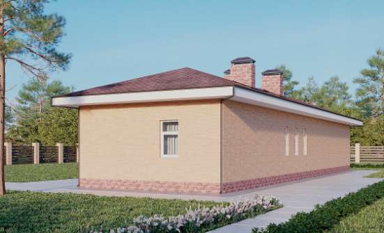 110-006-Л Проект бани из бризолита Астрахань | Проекты одноэтажных домов от House Expert