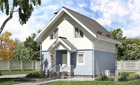 095-002-П Проект двухэтажного дома мансардой, доступный дом из газосиликатных блоков Астрахань | Проекты домов от House Expert