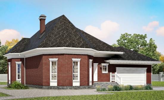 290-002-П Проект двухэтажного дома с мансардой и гаражом, красивый загородный дом из пеноблока Ахтубинск | Проекты домов от House Expert