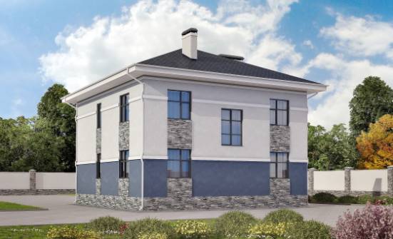 150-014-Л Проект двухэтажного дома, современный загородный дом из газосиликатных блоков Ахтубинск | Проекты домов от House Expert