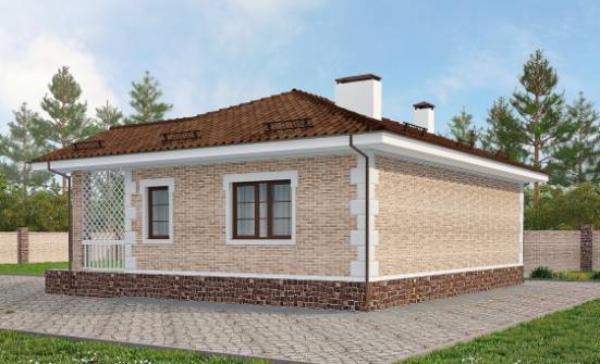 065-002-П Проект бани из кирпича Ахтубинск | Проекты одноэтажных домов от House Expert