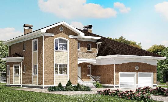 335-002-П Проект двухэтажного дома, гараж, огромный домик из кирпича Астрахань | Проекты домов от House Expert
