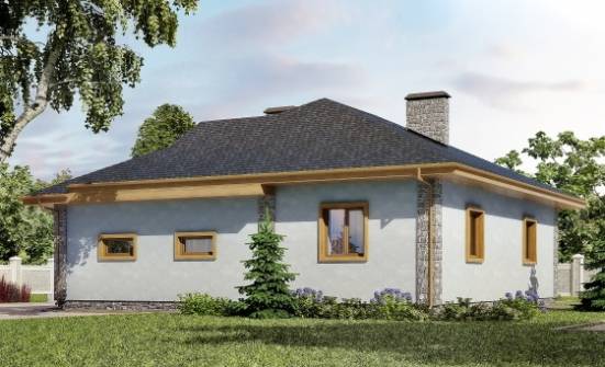 130-006-П Проект одноэтажного дома, гараж, современный загородный дом из арболита Ахтубинск | Проекты домов от House Expert