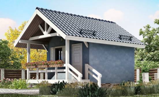 020-001-П Проект одноэтажного дома, экономичный дом из бревен Астрахань | Проекты домов от House Expert