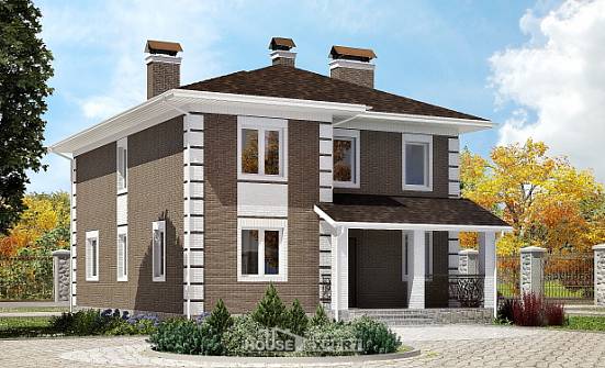 185-002-П Проект двухэтажного дома, недорогой дом из бризолита Ахтубинск | Проекты домов от House Expert