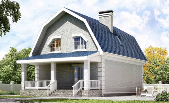 130-005-П Проект двухэтажного дома с мансардой, бюджетный загородный дом из бризолита Ахтубинск | Проекты домов от House Expert
