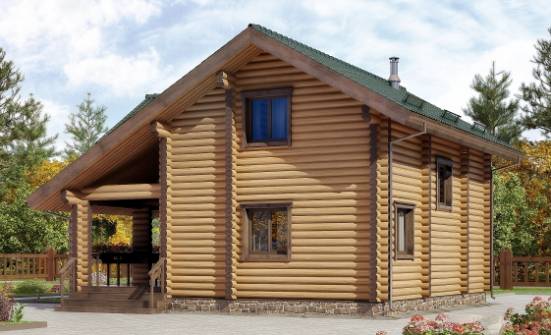 110-005-П Проект двухэтажного дома мансардный этаж, уютный дом из дерева Астрахань | Проекты домов от House Expert