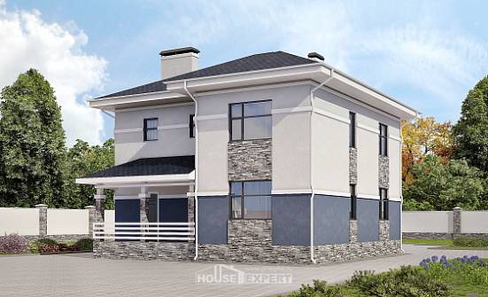 150-014-Л Проект двухэтажного дома, современный загородный дом из газосиликатных блоков Ахтубинск | Проекты домов от House Expert