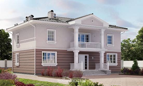 210-005-П Проект двухэтажного дома, современный коттедж из газосиликатных блоков Астрахань | Проекты домов от House Expert