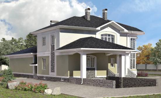 620-001-Л Проект трехэтажного дома, гараж, красивый дом из газобетона Астрахань | Проекты домов от House Expert
