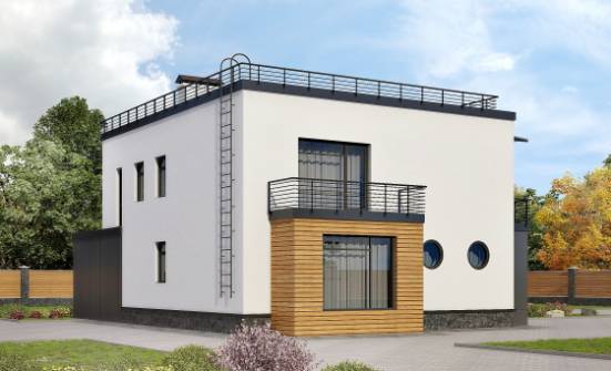 260-002-П Проект двухэтажного дома, гараж, классический загородный дом из пеноблока Астрахань | Проекты домов от House Expert